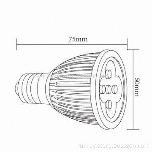 Popular 5W LED Spotlight Bulb with 85-265V AC Input Voltage and EpiLEDs/Epistar/Bridgelux Chips